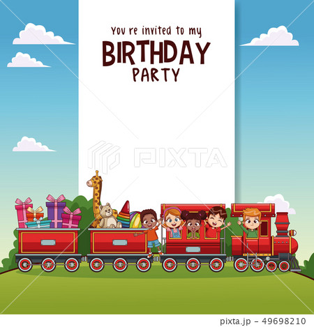 どうぶつ列車のお誕生日表イラスト - No: 2118144無料イラスト・フリー素材なら「イラストAC」