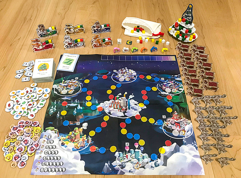 ふわふわのクリスマス ボードゲーム ルール説明＆プレイ動画 最後のサイコロが運命を決める？セットコレクションゲーム