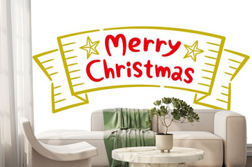 メリークリスマス手描きカード、イラストやエンブレム、レタリングデザインコレクションPremiumベクトル素材