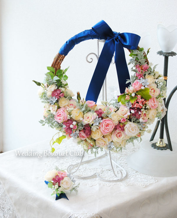 結婚式のお悩みの参考に！話題のリースブーケをご紹介♪