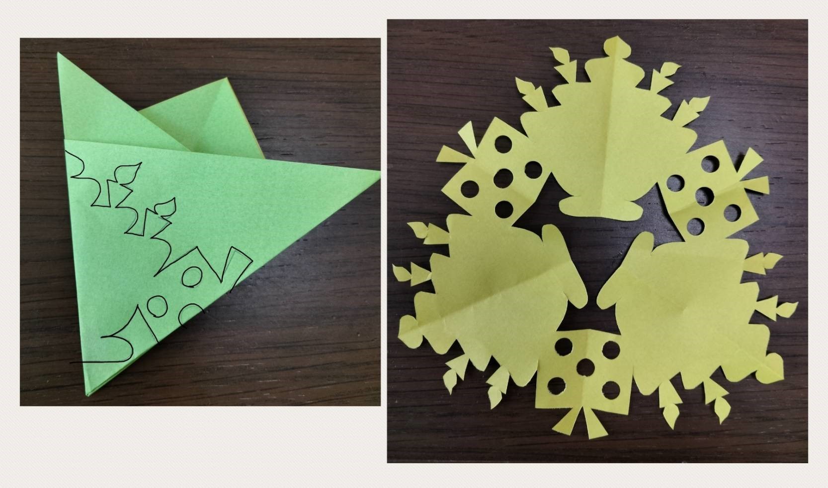 残り1セット☆折り紙のクリスマスオーナメント ガーランド