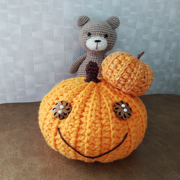 無料編み図 ハロウィンかぼちゃのあみぐるみ編み物講師 こみねゆり