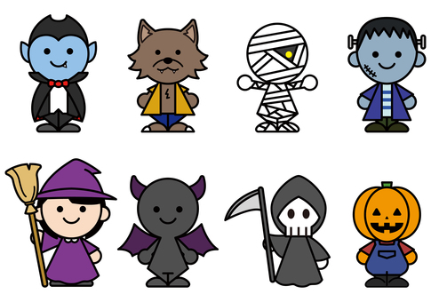 かわいい漫画モンスターハロウィンゴースト,おかしいイメージ_グラフィックス id380385374_PRF画像フォーマットPSD_jp.lovepik.com