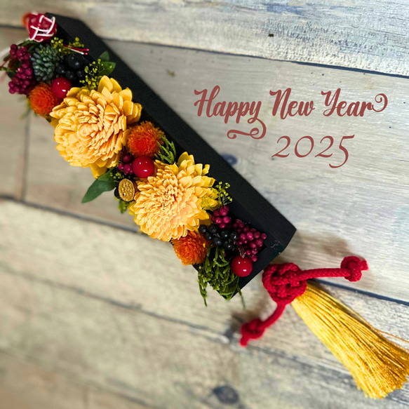 正月飾り 玄関 おしゃれ 手作り モダン 花 木 木製 お正月飾り 使い回し 新年飾り 水引 へび 干支 羽子板 扇 アートフラワーpumehana プメハナ通販 18683581Creema クリーマ