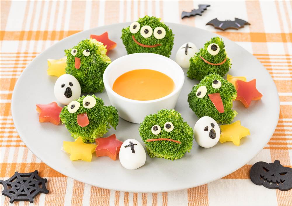ジャックオランタンとオバケちゃんのハロウィンサラダ