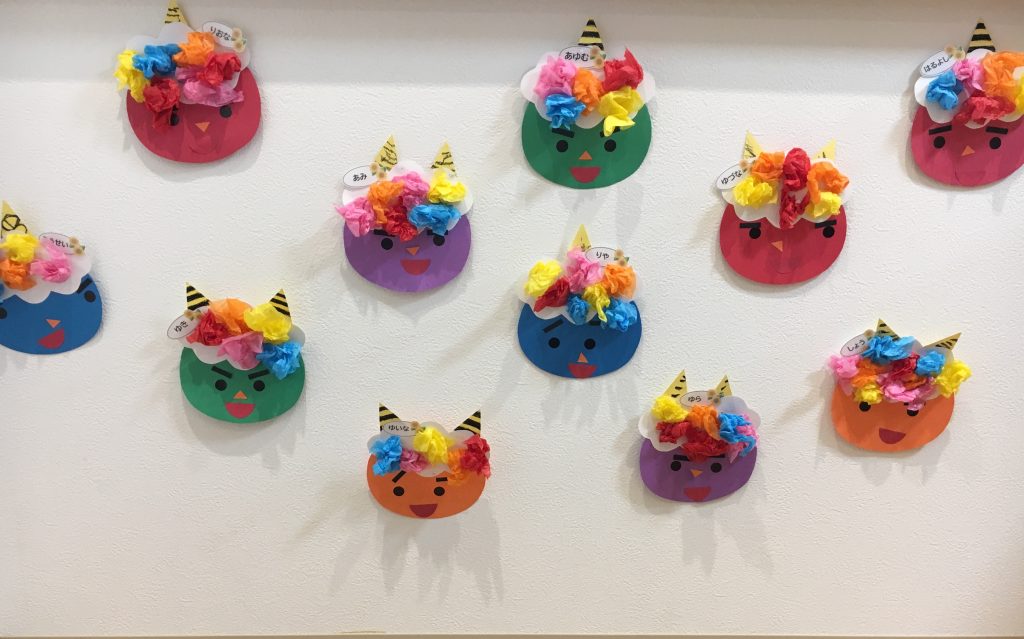 節分 保育園で鬼のお面を作って豆まきを楽しもう！お面を使った遊びも紹介求人あるある