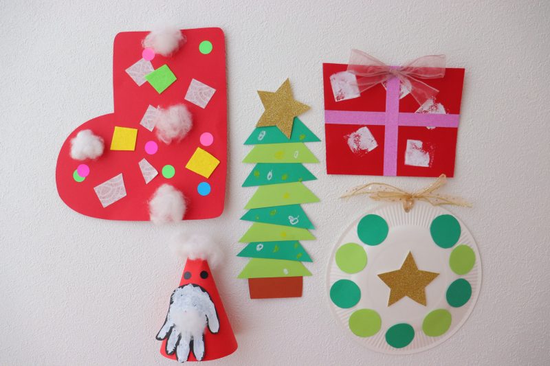 保育園 12月製作 クリスマス トナカイ・リース・スノードーム保育士のお仕事静岡