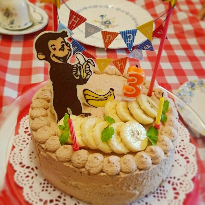 おさるのジョージのケーキ l 浜松のケーキ屋さん、 小さなお菓子屋さんキュイドール物語