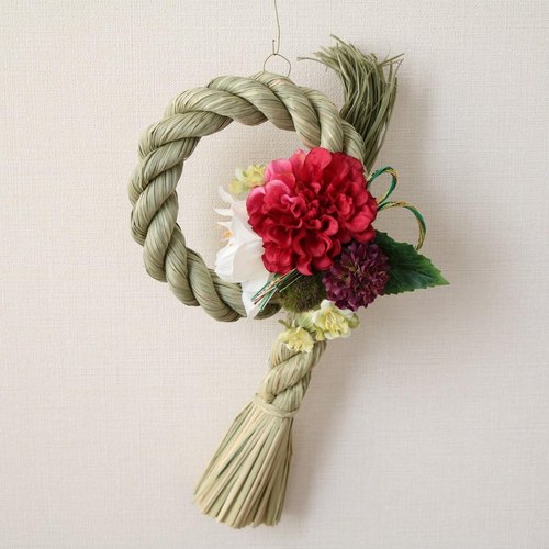 正月飾り 玄関 おしゃれ 手作り モダン 花 木 お正月飾り 使い回し 新年飾り - メルカリ