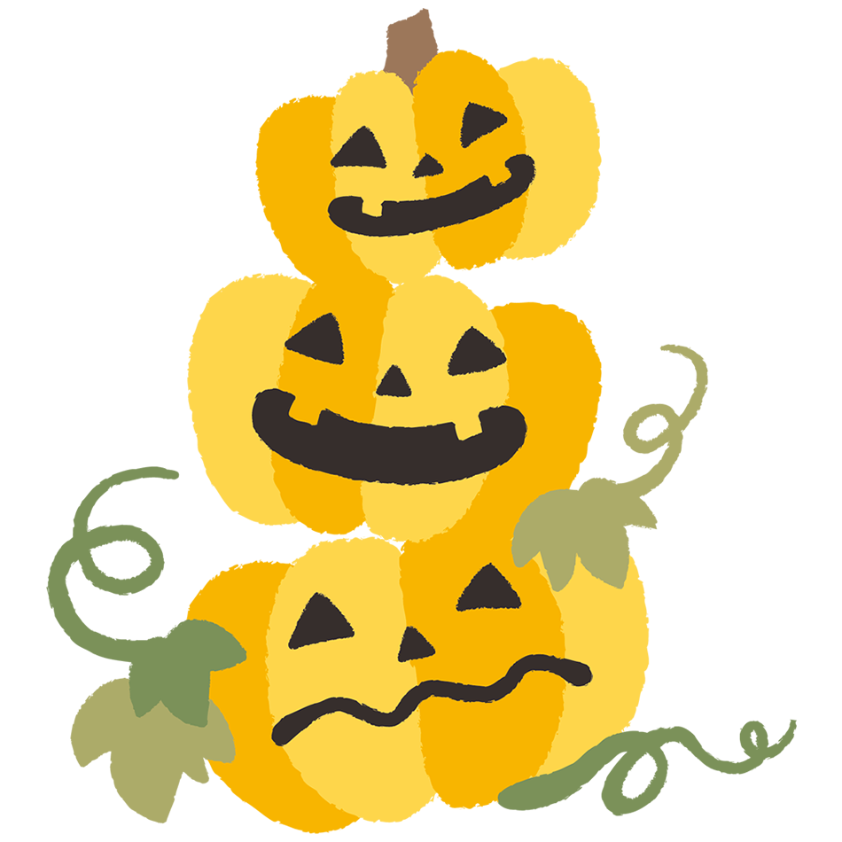 ハロウィン かぼちゃの顔 つる 無料イラスト53694素材Good