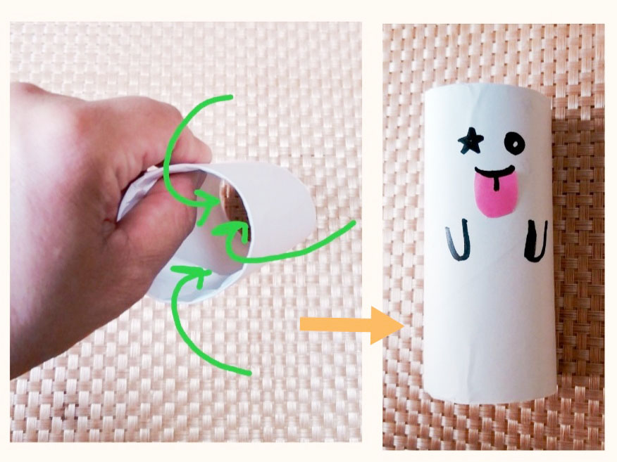 写真あり トイレットペーパーの芯のハロウィン人形の作り方ミックスじゅーちゅ 子どもの遊びポータルサイト