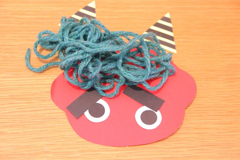 お正月の製作。厚紙で「福笑い」の作り方ほいくびより