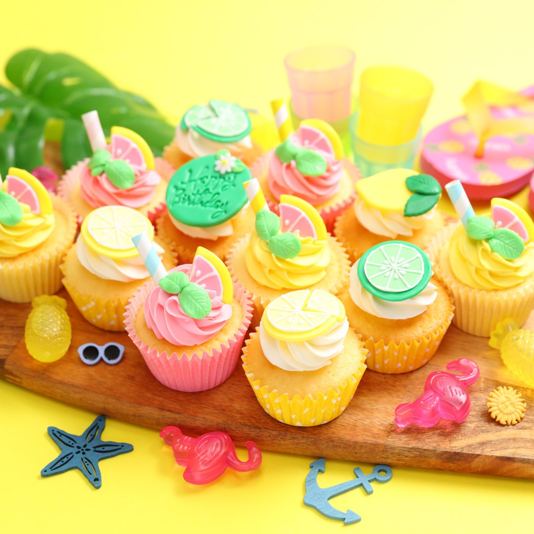 カップケーキでつくる誕生日ケーキレシピ