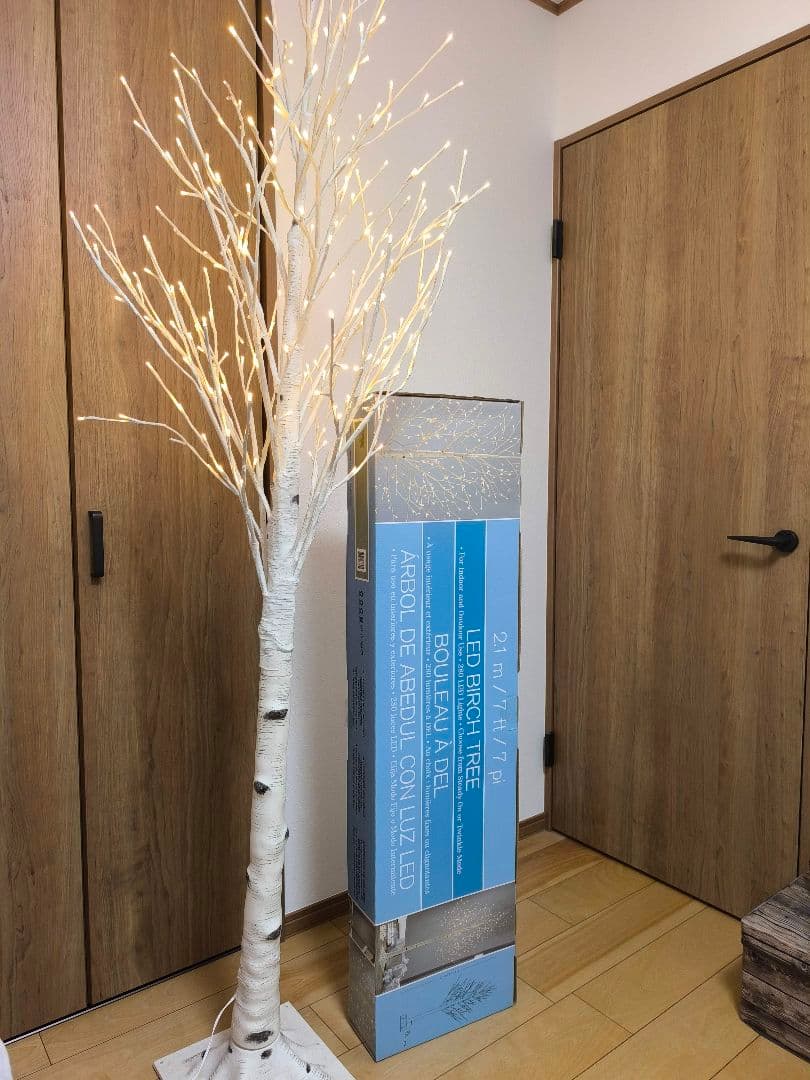 白樺ツリー クリスマスツリー コストコ ホワイト 220㎝