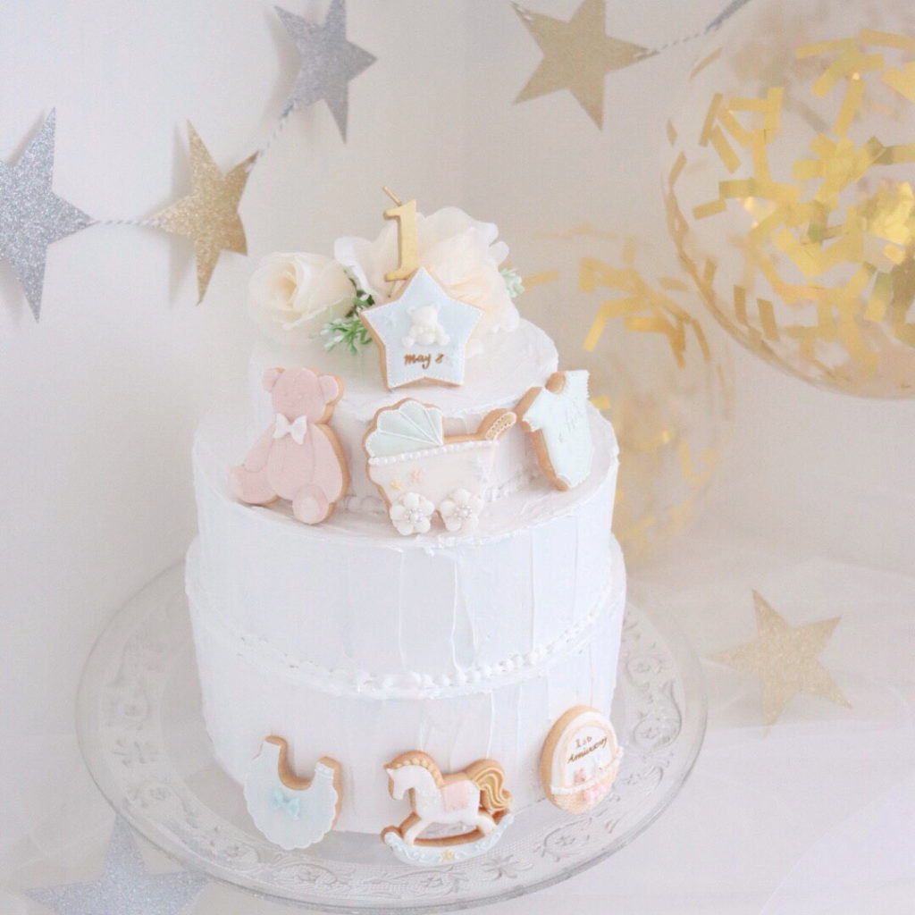 名入れ おはなのファーストバースデーアイシングクッキーセット sucre cresiaCake.jp