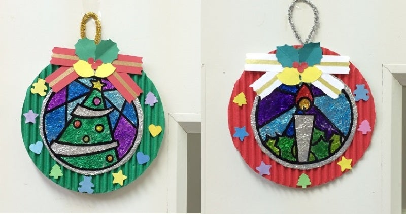クリスマスに！プレゼントに！〜ステンドグラス風の飾り