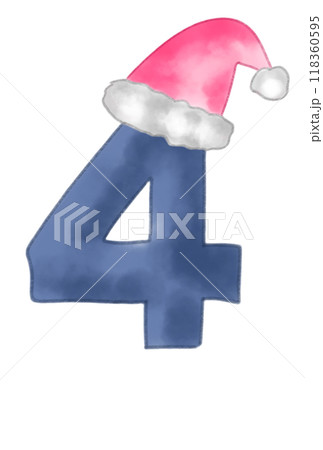 雪の結晶クリスマス数字観賞用のベクターサンタ帽子を数字 2 - お祝いのベクターアート素材や画像を多数ご用意 - お祝い, アクリル画,アルファベット - iStock