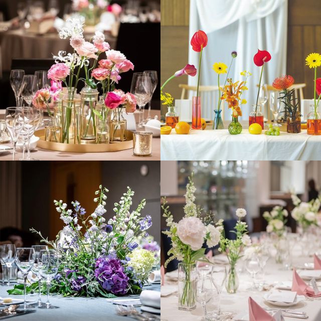 ゲストに持って帰ってもらいやすいテーブル装花のデザインまとめmarry マリー