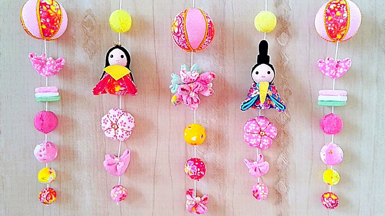 ちりめんで作る「巾着付き雛飾り」の作り方ぬくもり
