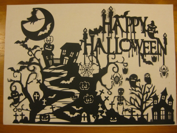 切り紙 ハロウィン 簡単 切り紙の作り方 子ある日和