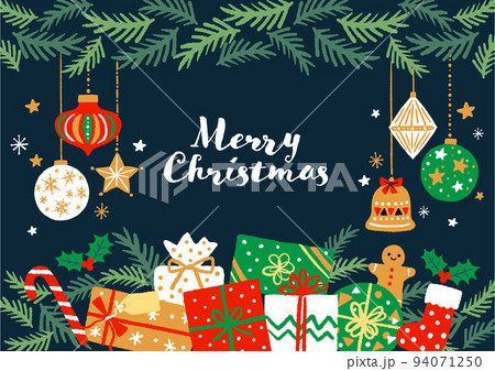 クリスマスカード-コラージュ風テンプレート サンタクロース＜無料＞かわいいフリー素材 イラストK