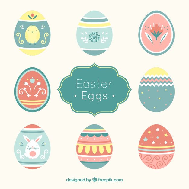 水色のイースターエッグのイラスト - ONWAイラスト