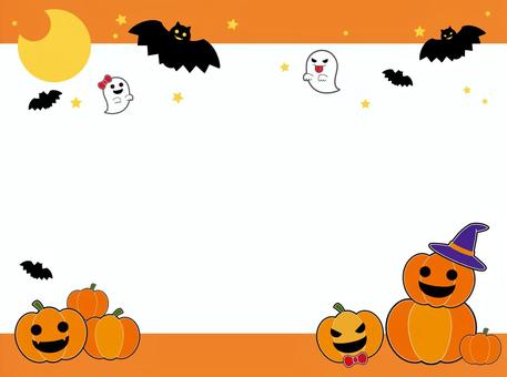 可愛くポップなハッピーハロウィンイラストのフリー素材イラストイメージ