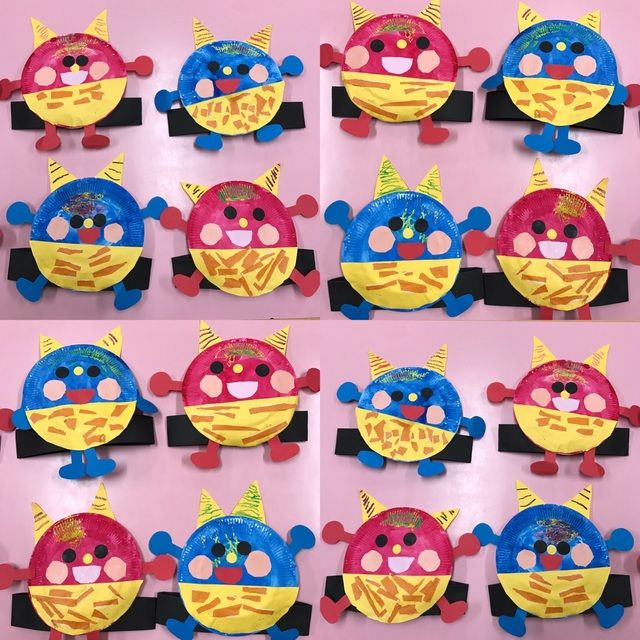 鬼のお面作り うめ組- いずみっ子ブログ