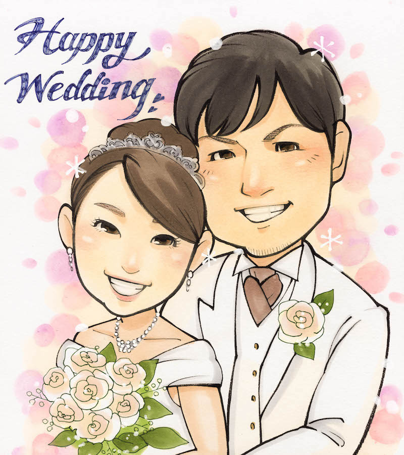 結婚式似顔絵ウェルカムボード 記念日に、似顔絵プレゼントで感謝を伝えます 米寿 受章 結婚祝い 引っ越し 感謝 真珠婚式 父の日 誕生日 出産敬老の日 色紙 長寿 古希 結婚記念日 内祝い プレゼント 送別 定年 祝い 結婚式 結婚30周年 卒寿 卒業 金婚式 似顔絵 受賞 大