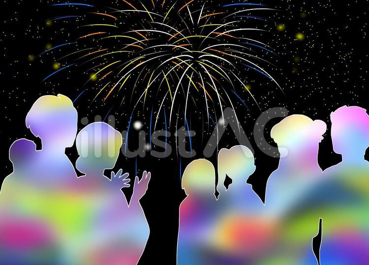 浴衣の二人、後ろ姿花火イラスト - No: 1176795無料イラスト・フリー素材なら「イラストAC」