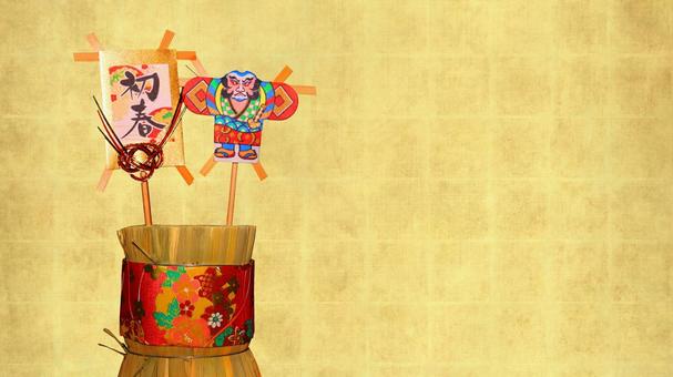 新春な和風背景 8種OKUMONO