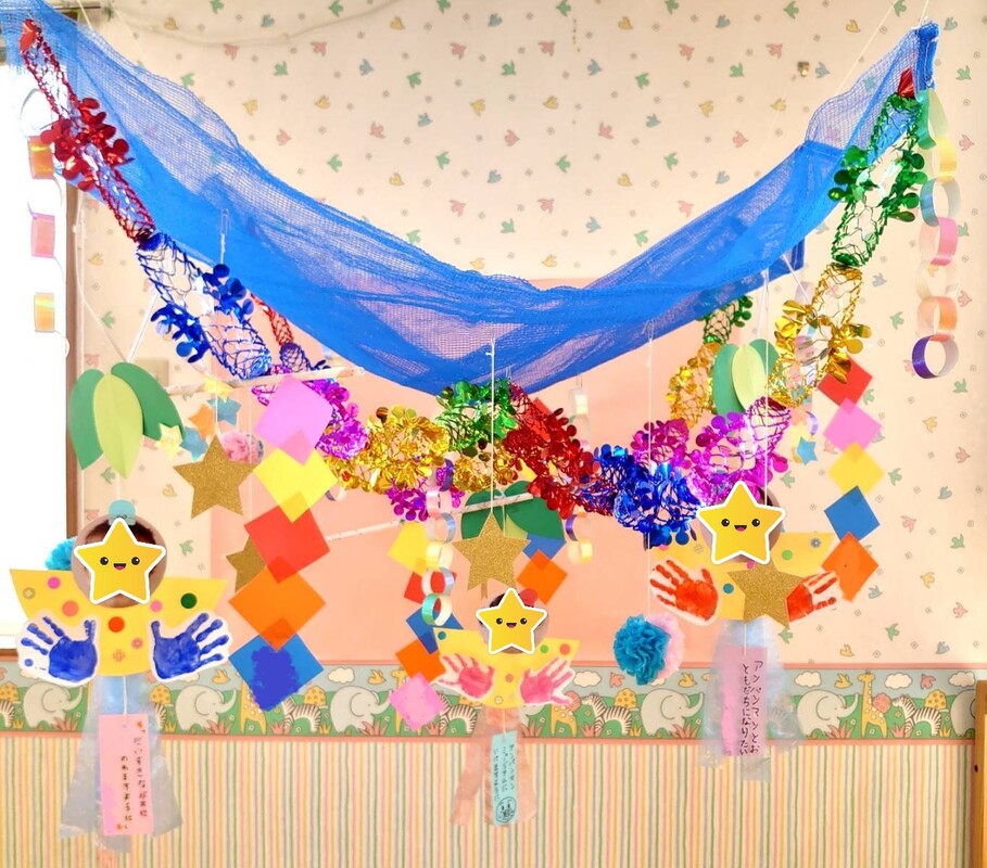 壁面飾り 7月七夕 A4サイズiichi 日々の暮らしを心地よくするハンドメイドやアンティークのマーケットプレイス