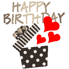 誕生日おめでとう HAPPY BIRTHDAY 英語ポップ体無料イラスト素材素材ラボ