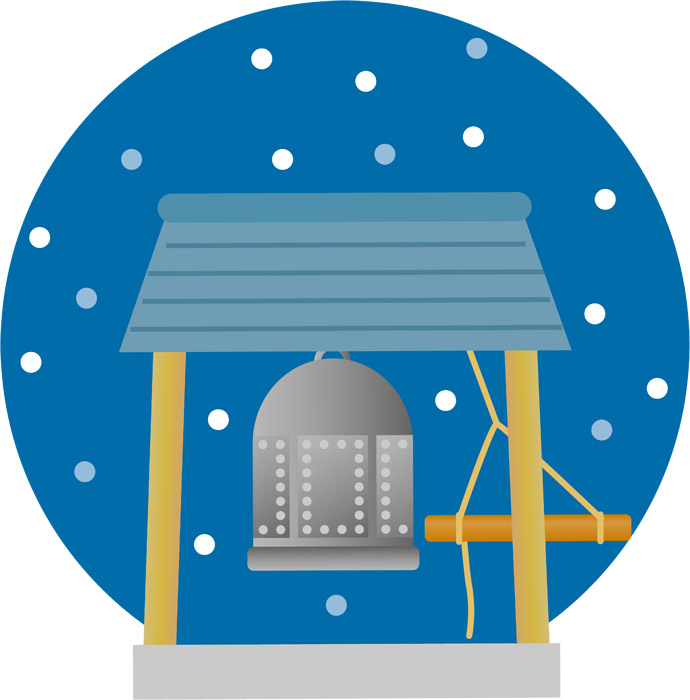 大晦日タイトル 白黒年末・大晦日の無料イラスト 冬の季節・行事素材