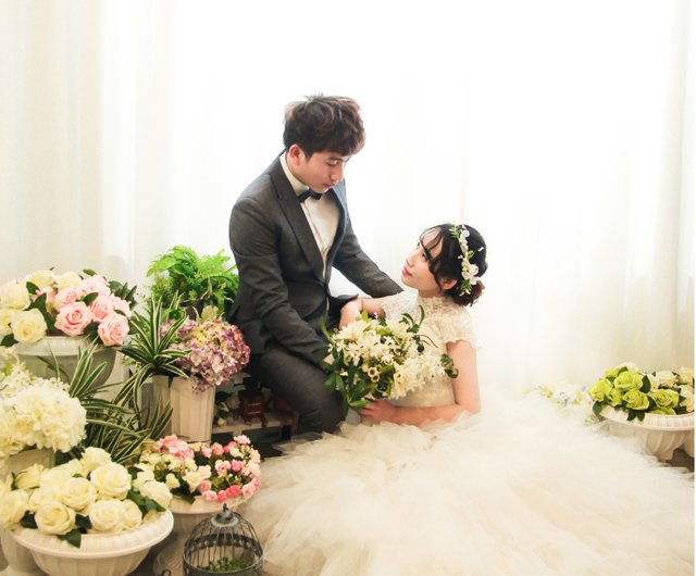 カップルで函館旅行 憧れのウェディングドレス 体験 写真函館和洋モダン貸衣裳館 レンタル衣装 ギャラリーM.a.k