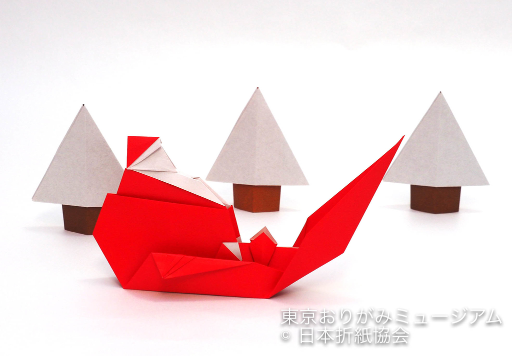 クリスマス折り紙 サンタクロースとトナカイさんの作り方Christmas OrigamiSanta Claus and Reindeerinstructions