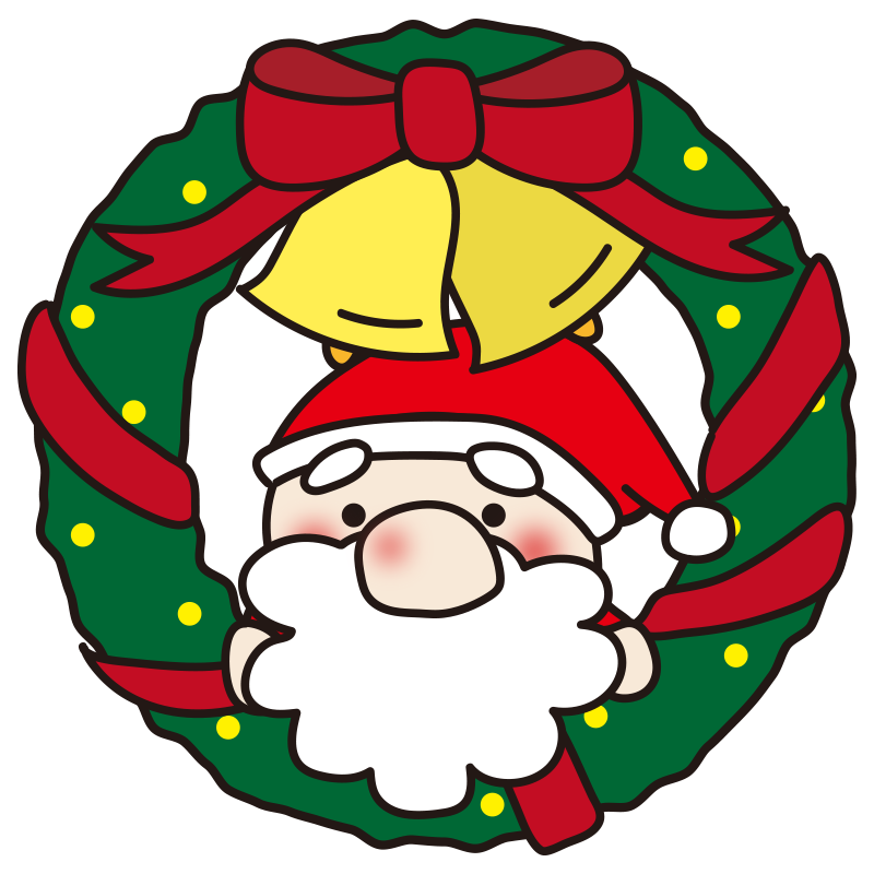 サンタクロースのかわいい手書きイラスト - ONWAイラスト