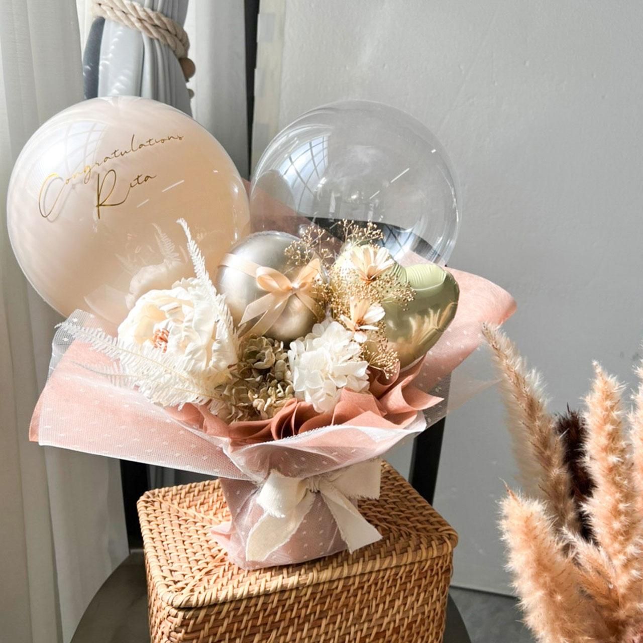 バルーン 花束 バルーンブーケ バルーン電報 成人式 結婚式 誕生日 結婚祝い おしゃれ 発表会 退職 周年祝い 入学祝い 入学 花名入れオーダー 卓上 アレンジメント ミントグリーンギフト 風船 結婚祝い プレゼント 誕生日 電報