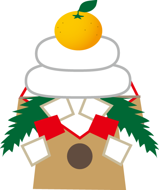 豪華な鏡餅のイラスト2026年 令和8年無料の年賀状デザインテンプレート集