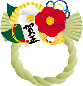 お正月イラスト無料飾り 手書き セットイラストダウンロード