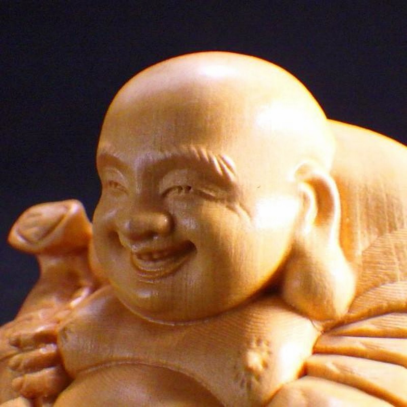 布袋様 置物 布袋さん 七福神 木製 ご利益 金運 縁起 布袋様の置物 布袋