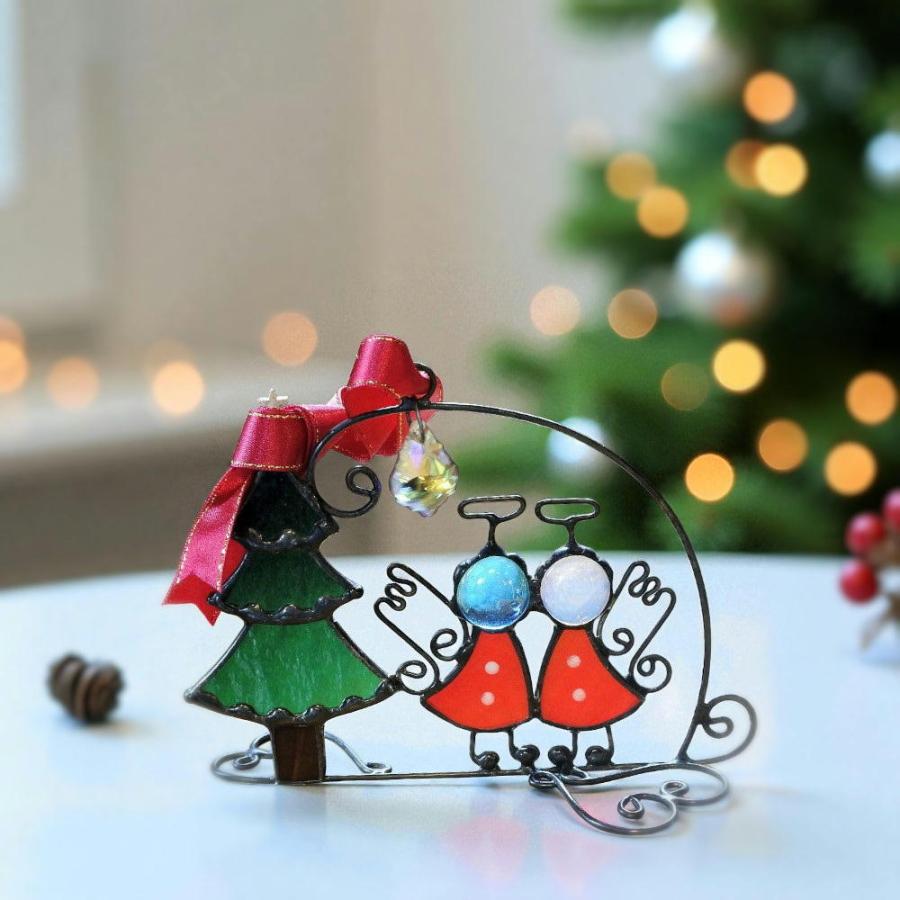 Amazon.co.jp: 柴犬 クリスマス ステンドグラス セラミックオーナメント クリスマスツリー吊り下げオーナメント 犬のステンドグラスオーナメントオーナメント クリスチャンへの宗教的な贈り物 両面プリント : おもちゃ