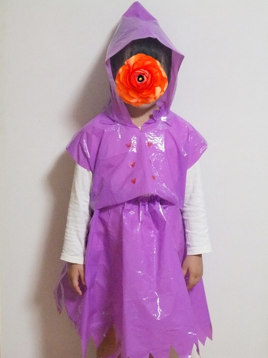 ポリ袋 保育 衣装 作り方 ハロウィンTikTok