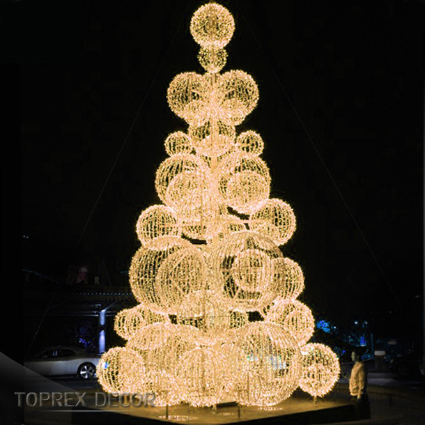 カスタムコマーシャル5m 6m 7m 10m 15m 20m大型屋外巨大クリスマスツリーライト付きショッピングモールホテル