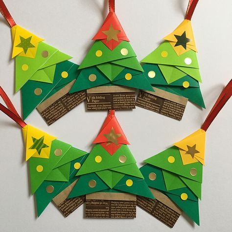 クリスマスの折り紙17選サンタクロース・トナカイ・雪だるま・ツリー飾り 12月 保育士・幼稚園教諭のための情報メディア ほいくis ほいくいず