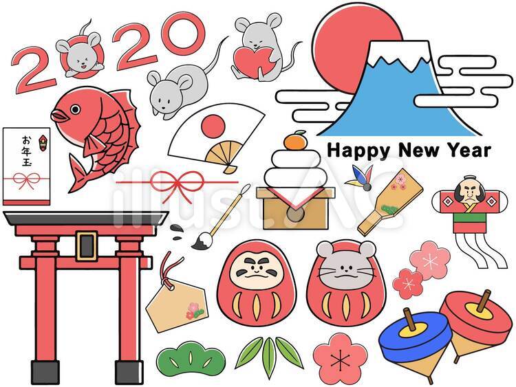 2024年度版！お正月の無料イラスト◎使いやすくてかわいい商用フリー素材集介護アンテナ