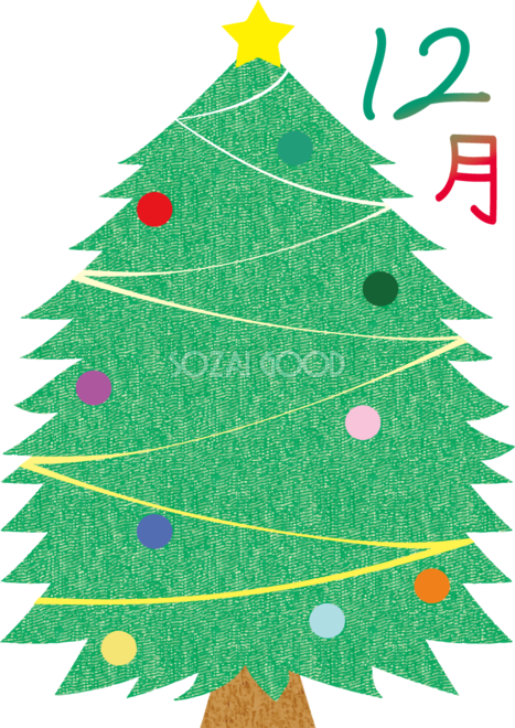12月クリスマスイラスト背景「ホワイトクリスマスツリー」37594素材Good