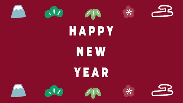 和風ポップなお正月の背景 5種OKUMONO