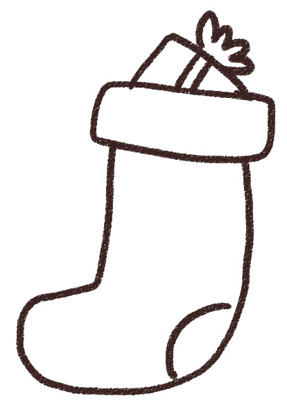 かわいいクリスマス靴下のイラスト簡単・無料素材ダウンロード・フリーアイコン