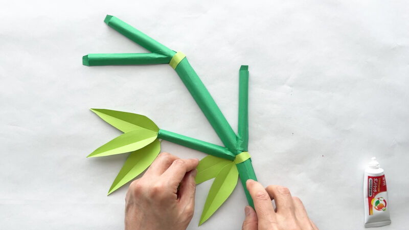 ダイソーの笹葉で七夕飾りを楽しもう